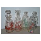 (5) Glass Milk Bottles: Flynn, Sun Glo, Lead Belt