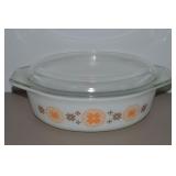 Vtg Pyrex Town & Country Oval Covered Casserole