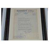 Robert F Kennedy RFK Signed DSM IA HQ Letter