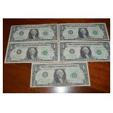 (5) 1963 US One Dollar Barr Notes