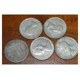 (5) Canadian 90% Silver Dimes includ 188?