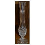 Waterford Irish Crystal Footed Stem Vase 9.25t
