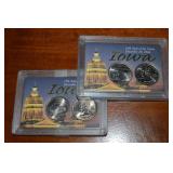 (2) Iowa Statehood Quarter P&D Encased Sets