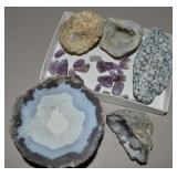 Small Geodes, Polished Amethyst Stones + Misc