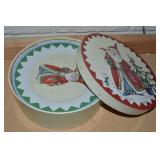 Living Quarters 4 Dessert Plates : Santa Claus