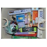 Handled Tote of Jigsaw Puzzles, Coloring Books +