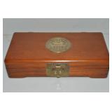 Vtg Mele Mfg Oriental Style Locking Jewelry Box 9w
