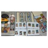 Tote w/ Baseball Card Albums, Balls + incl: