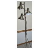 Modern Chrome-tone 3 Light Floor Lamp w/ Adjust