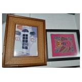 (2) Wall Art Pieces w/ 9 x 11 Fabric Fish