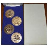 1776-1976 Bicentennial Bronze Medallion Set