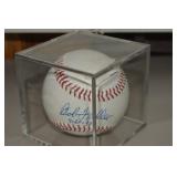 Bob Feller Signed 4.20.93 Wilson Baseball in case