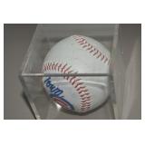 Ernie Banks Signed Baseball w/ IA Cubs COA in