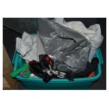 Tote w/ Holiday Items + Vintage Children's Clothes