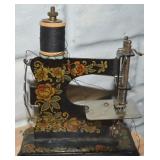 Vtg Painted Floral Child's Sewing Machine 4.5w