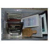 Tote of Picture Frames and Some Small Wall Art