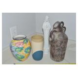 (4) Pcs Ceramic/Pottery w/ 13.75't Madonna (made