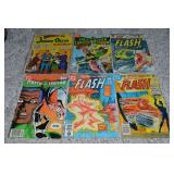 (6) Vtg DC Comic Books: Flash, Green Arrow /