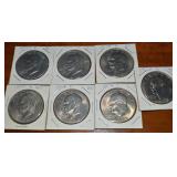 (7) US Eisenhower Ike Dollars All 1977-78