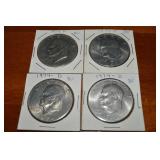 (4) US Eisenhower Ike Dollars All 1974 (D&P)