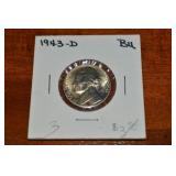 1943 D Silver War Nickel BU
