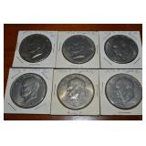 (6) US Eisenhower Ike Dollars All 1976 Type I P