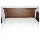 Barn Door Style Headboard Queen Bed w/ Frame +