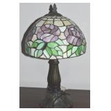 Contempo Tiffany-style Roses Stained Glass Table
