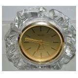 Vtg Seiko Japan Quartz Crystal Desk Clock 7' wide