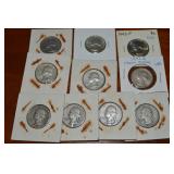 (10) 90% Silver US Washington Quarters