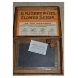 DM Ferry & Co Flower Seeds Wooden Box + Chalk