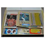 Pencil Box of Misc Sports Cards (some Stars)