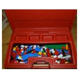 Vtg Lego Hard Red Plastic Storage Container +