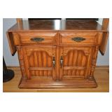 Vtg Keller Furniture Solid Wood Buffet w/ Dropleaf