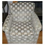 Piazza Flint Geometric Upholstered Swivel Lounge