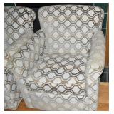 Piazza Flint Geometric Upholstered Swivel Lounge