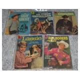 (5) Vtg Dell Comic Books: Cheyenne, Roy Rogers,
