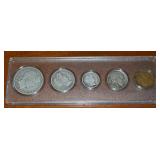 1914 US 5 Coin Set w/ Silver Barber Half Dollar,