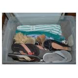 Lidded Tote of Mostly 8M Women's Shoes +