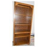 Solid Wood Bookcase w/ 2 Mobile & 2 Solid Shelves