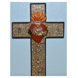 Milagro Mexican Folk Art Mixed Media Cross 12L
