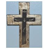 Milagro Mexican Folk Art Mixed Media Cross 11.75L