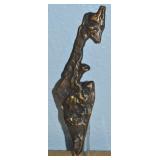 Israeli Artist Bronze Abstract Small Art Piece 6't