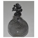 Murano Italy Blown Art Glass Optic Swirl Perfume
