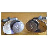 Vintage Hickok Sterling Silver Men's Cufflinks w/