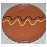 Robesonia Redware (rR) Signed Slip Pottery Plate