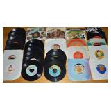 Collection of Vintage 45RPM Vinyl Record Albums