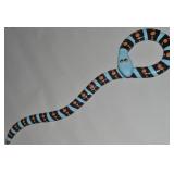 Rob Sanders Ceramic Folk Art Blue Striped/Spotted