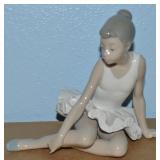 Lladro Nao Porcelain Sitting Ballerina Figure 7w