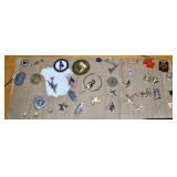 Collection of Vintage Pinbacks & Tie Pins: NASCAR,